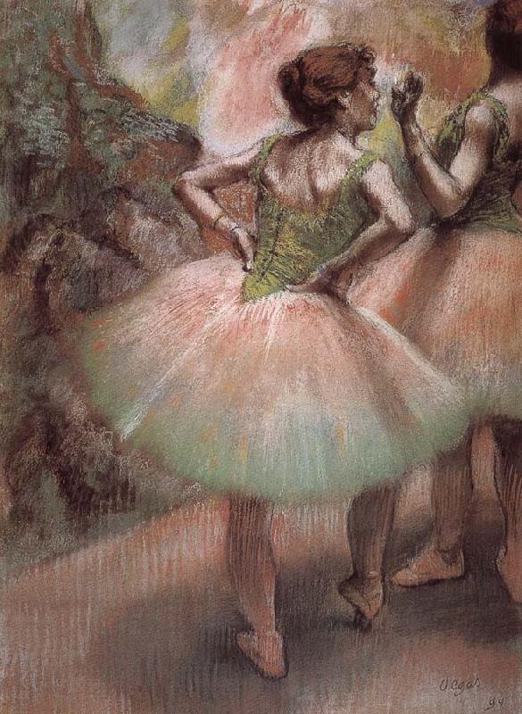 Edgar Degas Pink and green oil painting picture